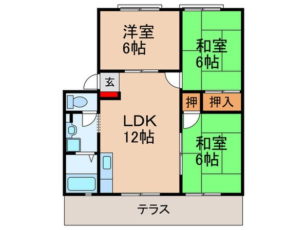 パークヒル枚方Ｆ棟の物件間取画像